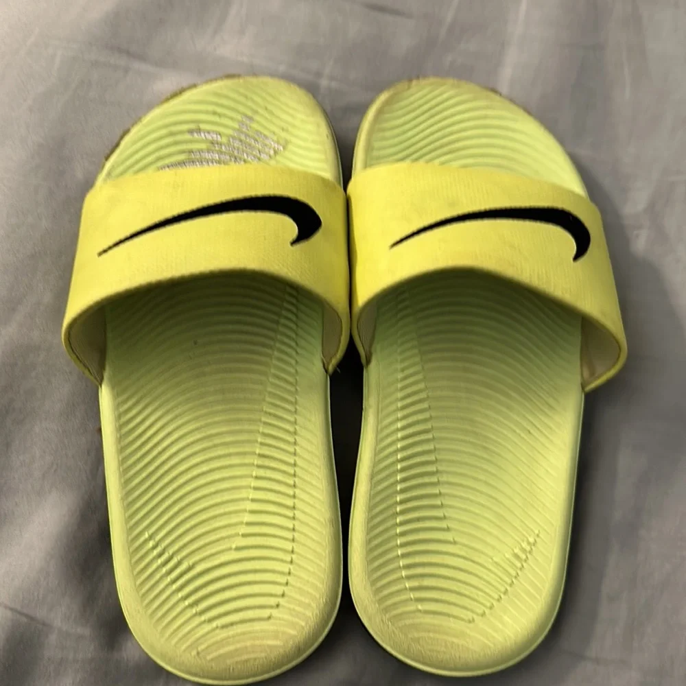 Nike Boy’s Kawa Slide Sandal in Neon Green